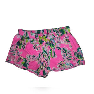 Lilly Pulitzer Run Around Luxletic Dragonfruit Toucan Shorts, S